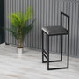 Hanah Home Taburete de Bar de Metal Humo